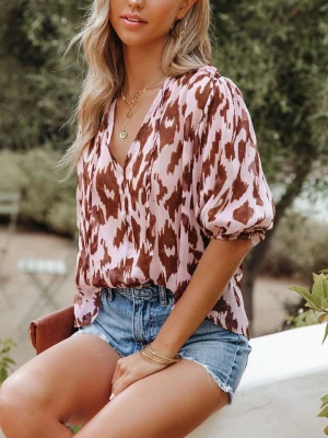 LA Angels Bluzka w kolorze jasnoróżowo-brązowym rozmiar: S