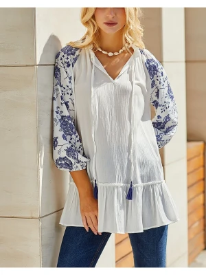 Zdjęcie produktu LA Angels Bluzka w kolorze kremowo-niebieskim rozmiar: XL