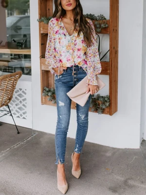 LA Angels Bluzka w kolorze kremowym rozmiar: L