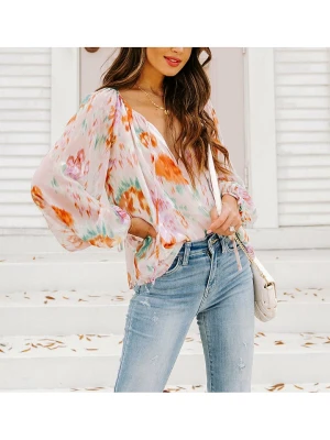 LA Angels Bluzka w kolorze kremowym ze wzorem rozmiar: S