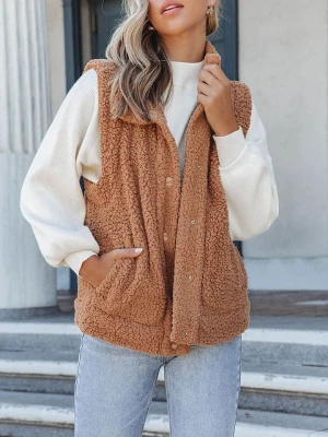 LA Angels Kamizelka pluszowa w kolorze jasnobrązowym rozmiar: XL