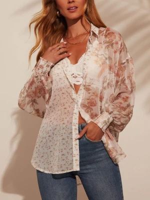 LA Angels Koszula w kolorze jasnobrązowo-kremowym rozmiar: M