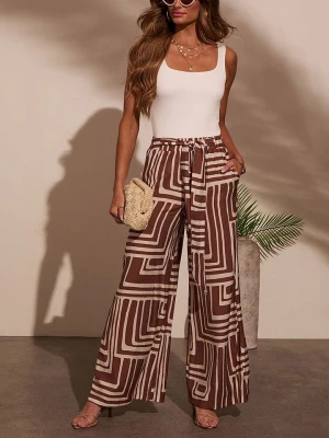 LA Angels Spodnie w kolorze brązowo-kremowym rozmiar: XL