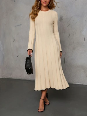 LA Angels Sukienka dzianinowa w kolorze kremowym rozmiar: XL