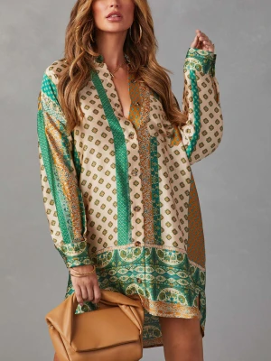 LA Angels Sukienka w kolorze beżowo-zielonym rozmiar: onesize