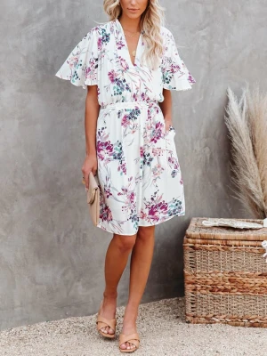 LA Angels Sukienka w kolorze biało-fioletowym rozmiar: L