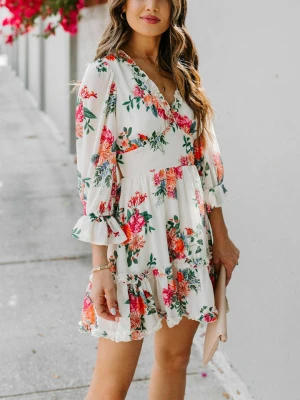 LA Angels Sukienka w kolorze białym ze wzorem rozmiar: XL