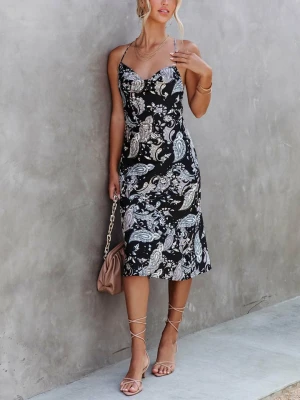 LA Angels Sukienka w kolorze czarno-kremowym rozmiar: L