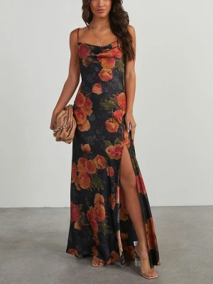 LA Angels Sukienka w kolorze czarno-pomarańczowo-czerwonym rozmiar: L