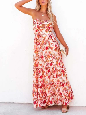 LA Angels Sukienka w kolorze czerwono-pomarańczowo-białym rozmiar: XL