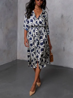 LA Angels Sukienka w kolorze granatowo-białym rozmiar: XL