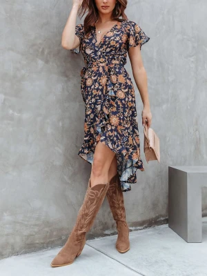 LA Angels Sukienka w kolorze granatowo-jasnobrązowym rozmiar: XL