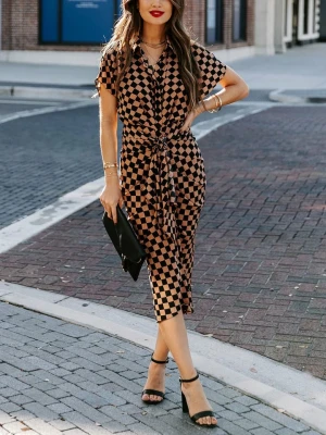 LA Angels Sukienka w kolorze jasnobrązowo-czarnym rozmiar: L