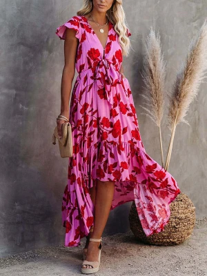 LA Angels Sukienka w kolorze jasnoróżowo-czerwonym rozmiar: S