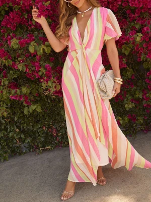 LA Angels Sukienka w kolorze różowo-beżowym rozmiar: M