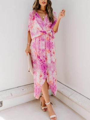 LA Angels Sukienka w kolorze różowo-kremowym rozmiar: M