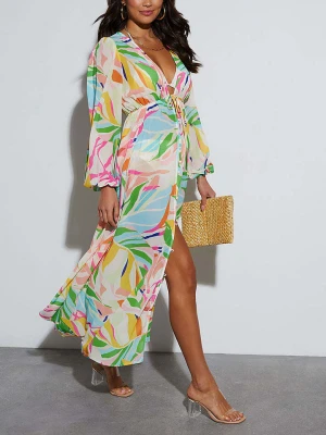 LA Angels Sukienka w kolorze zielono-różowo-białym rozmiar: XL