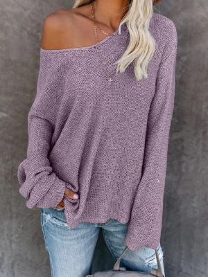 LA Angels Sweter w kolorze fioletowym rozmiar: M