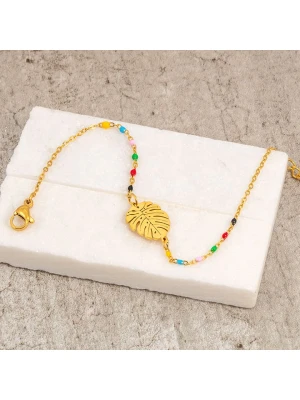 LA CHIQUITA Pozłacana bransoletka z elementem ozdobnym rozmiar: onesize