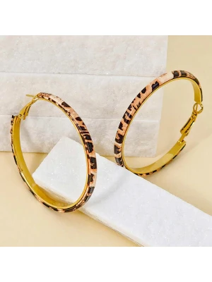 LA CHIQUITA Pozłacane kolczyki-kreole "My Leo" rozmiar: onesize