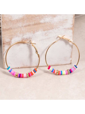 LA CHIQUITA Pozłacane kolczyki-kreole rozmiar: onesize