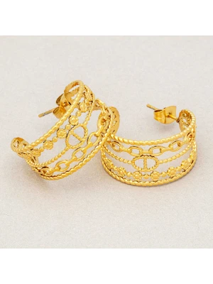 LA CHIQUITA Pozłacane kolczyki-półkreole rozmiar: onesize