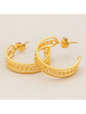 LA CHIQUITA Pozłacane kolczyki-półkreole rozmiar: onesize