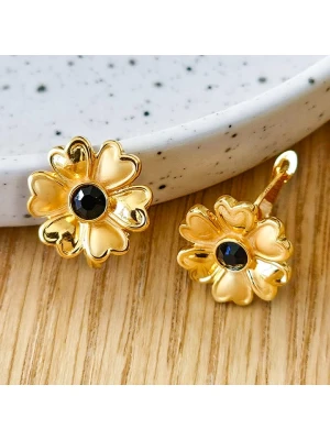 LA CHIQUITA Pozłacane kolczyki z kryształami rozmiar: onesize