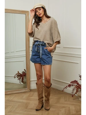 La Compagnie Du Lin Bluzka "Folies" w kolorze szarobrązowym rozmiar: M