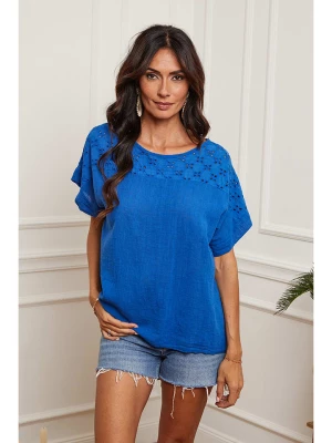 La Compagnie Du Lin Koszulka "Levana" w kolorze niebieskim rozmiar: S