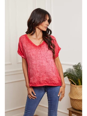 La Compagnie Du Lin Koszulka lniana "Cordoula" w kolorze czerwonym rozmiar: XL