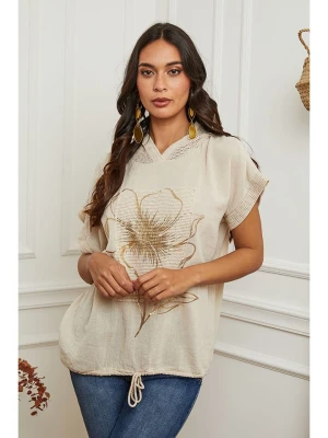 La Compagnie Du Lin Koszulka w kolorze beżowym rozmiar: M