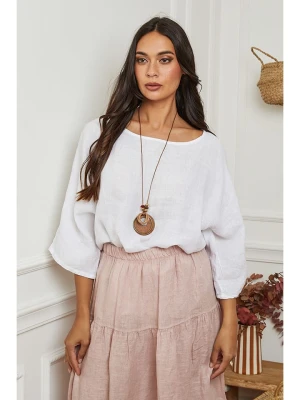 La Compagnie Du Lin Lniana bluzka "Under" w kolorze białym rozmiar: M