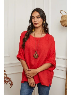 La Compagnie Du Lin Lniana bluzka "Under" w kolorze czerwonym rozmiar: XXL