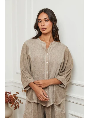 La Compagnie Du Lin Lniana bluzka w kolorze beżowym rozmiar: XL