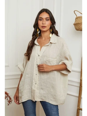 La Compagnie Du Lin Lniana bluzka w kolorze beżowym rozmiar: XXL