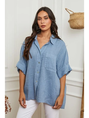 La Compagnie Du Lin Lniana bluzka w kolorze błękitnym rozmiar: S