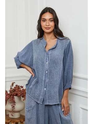 La Compagnie Du Lin Lniana bluzka w kolorze niebieskim rozmiar: XL