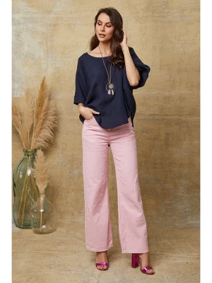 La Compagnie Du Lin Lniana koszulka "Calane" w kolorze granatowym rozmiar: L