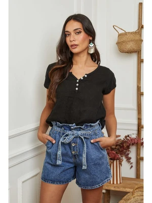 La Compagnie Du Lin Lniana koszulka w kolorze czarnym rozmiar: S