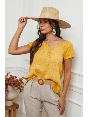 La Compagnie Du Lin Lniana koszulka w kolorze żółtym rozmiar: XXL