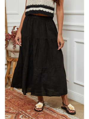 La Compagnie Du Lin Lniana spódnica w kolorze czarnym rozmiar: S