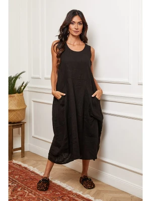 La Compagnie Du Lin Lniana sukienka "Alteo" w kolorze czarnym rozmiar: M