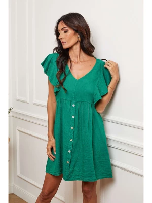 La Compagnie Du Lin Lniana sukienka w kolorze zielonym rozmiar: XL