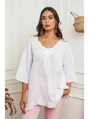 La Compagnie Du Lin Lniana tunika w kolorze białym rozmiar: S