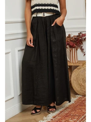 La Compagnie Du Lin Lniane spodnie w kolorze czarnym rozmiar: XXL