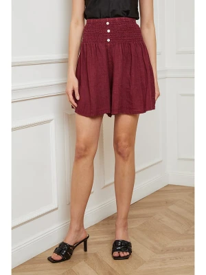 La Compagnie Du Lin Lniane szorty "Iverlest" w kolorze bordowym rozmiar: M