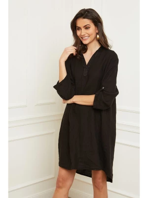 La Compagnie Du Lin Lniana sukienka "Callina" w kolorze czarnym rozmiar: XL
