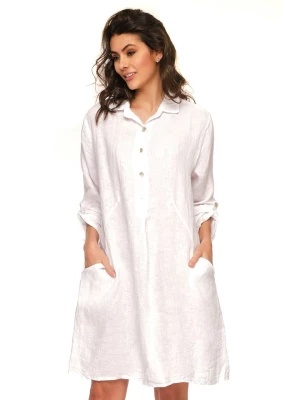 La Compagnie Du Lin Sukienka lniana "Sandrina" w kolorze białym rozmiar: XXL