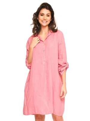 La Compagnie Du Lin Sukienka lniana "Sandrina" w kolorze różowym rozmiar: XL